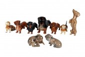NINE PORCELAIN DOGScomprising