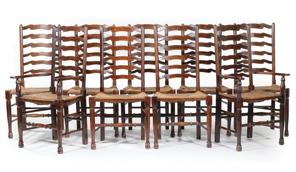 NINE PROVINCIAL LADDER-BACK