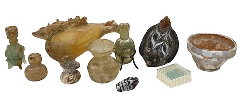 NINE ROMAN AND ISLAMIC GLASS