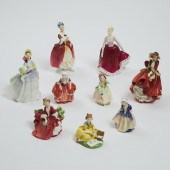 Nine Royal Doulton Figures, 20