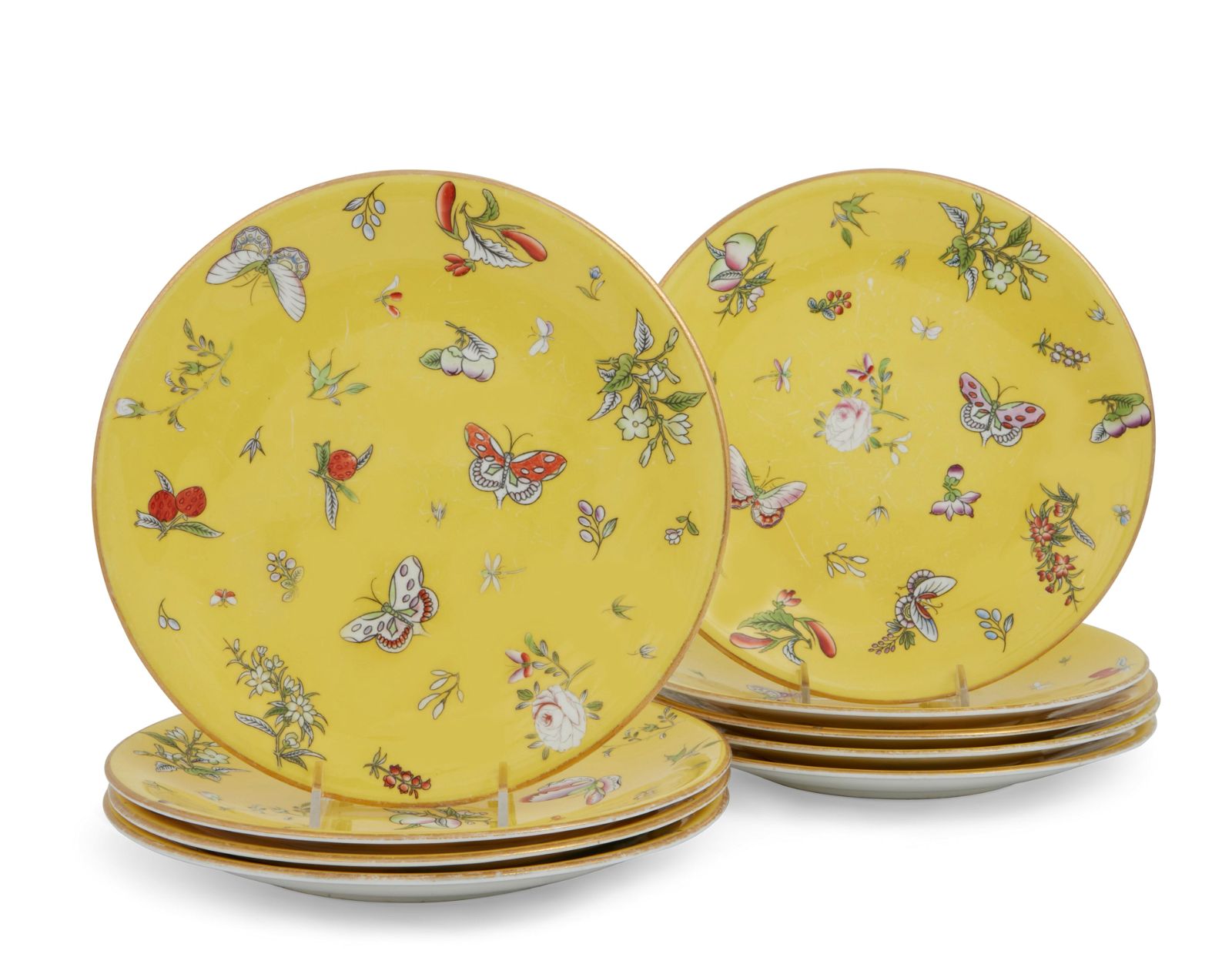 NINE ROYAL WORCESTER YELLOW