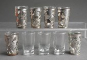 NINE SHOOTER GLASSES AND SIX M
