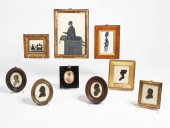 NINE SILHOUETTES OF LADIES AND