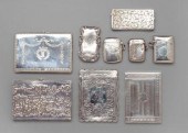 Nine silver cases: four Englis