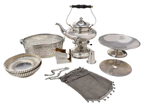 NINE SILVER TABLE ITEMSincluding
