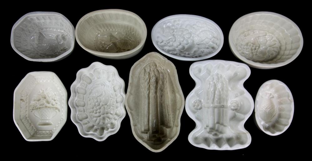 NINE SMALL CERAMIC MOLDS Two