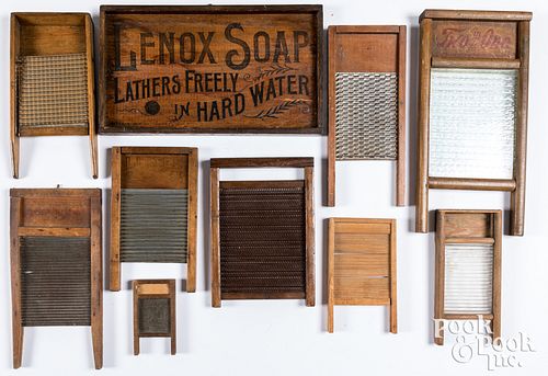 NINE SMALL WASHBOARDS, 19TH AND