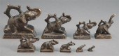 NINE SOUTHEAST ASIAN BRONZE "E