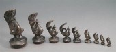 NINE SOUTHEAST ASIAN BRONZE "P