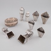 Nine Southeast Asian Silver Be