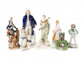 NINE STAFFORDSHIRE FIGURES, EA