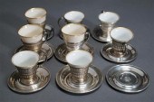 NINE STERLING DEMITASSE HOUSIN