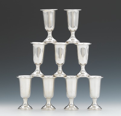 Nine Sterling Silver Cordial