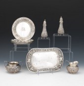 NINE STERLING SILVER PIECES BY