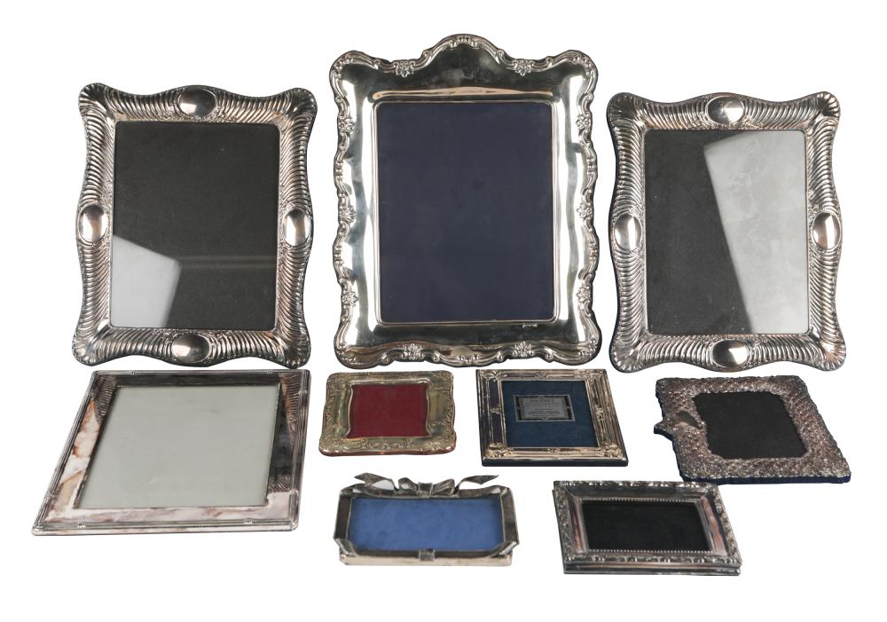 NINE STERLING & SILVER-PLATE