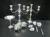 NINE STERLING SILVER TABLEWARE