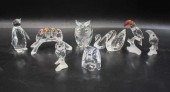 NINE SWAROVSKI CRYSTAL FIGURIN