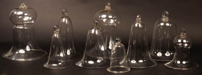 Nine tall Victorian smoke bells,