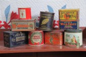 NINE TOBACCO TINS. Including: