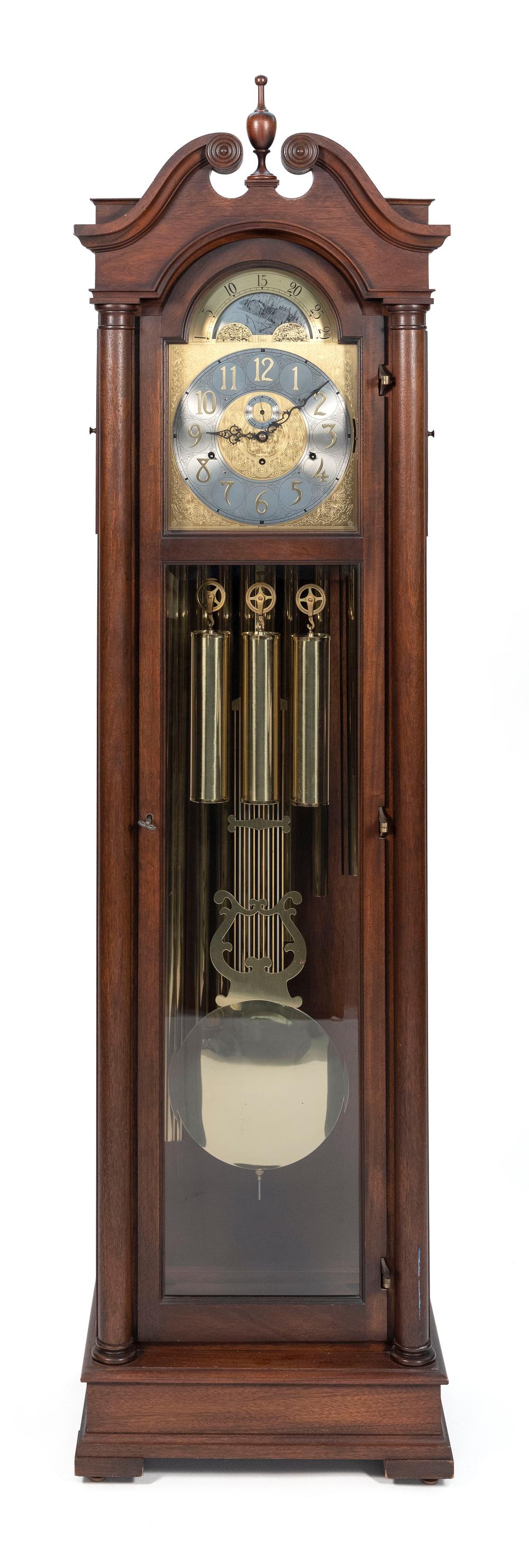 NINE TUBULAR CHIME TALL CLOCK
