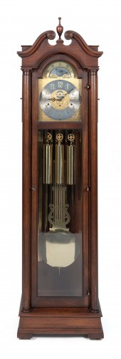 NINE TUBULAR CHIME TALL CLOCK