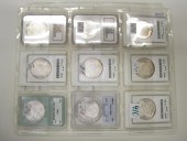 NINE U.S. SILVER MORGAN DOLLAR