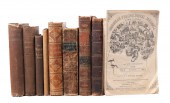 Nine various 19th century book