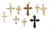 NINE VARIOUS CROSSES, TO INCLU