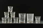 NINE VARIOUS CUT TUMBLERS AND