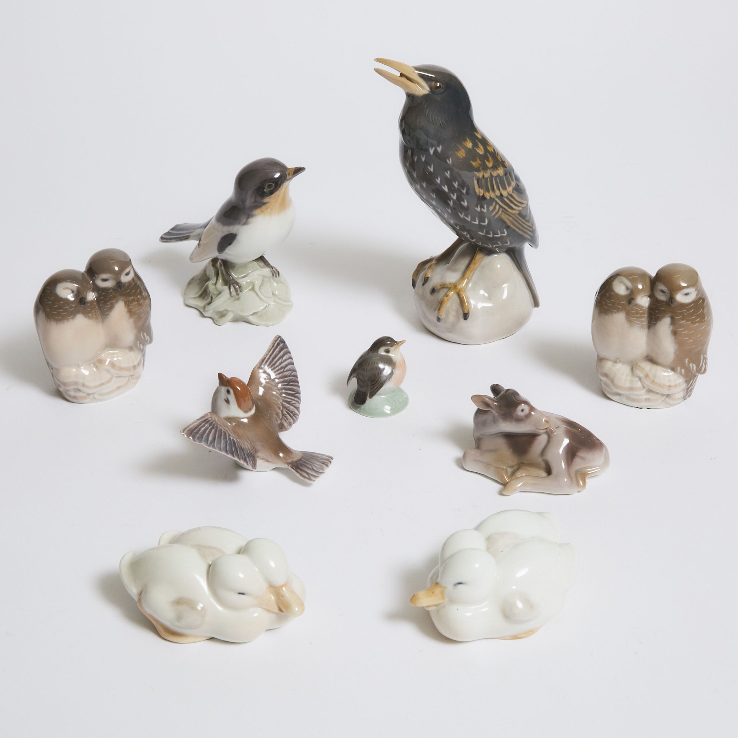 Nine Various Royal Copenhagen and