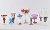 NINE VARIOUSLY DECORATED DRINK