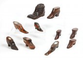 NINE VICTORIAN WOOD SHOE FORM