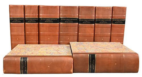 NINE VOLUME LEATHERBOUND SET OF