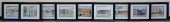 NINE WATERCOLORS OF VARIOUS BA