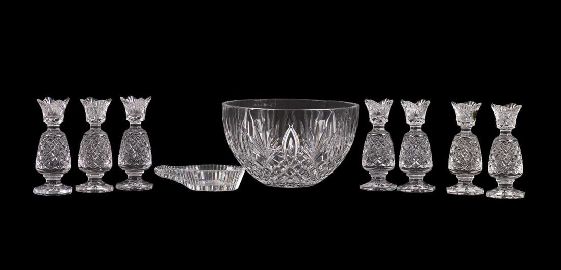 NINE WATERFORD CRYSTAL