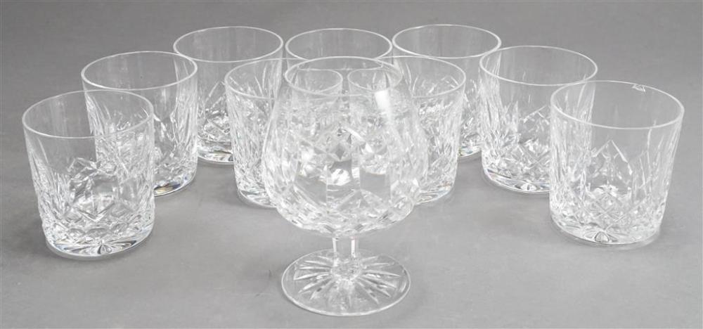 NINE WATERFORD CUT CRYSTAL OLD