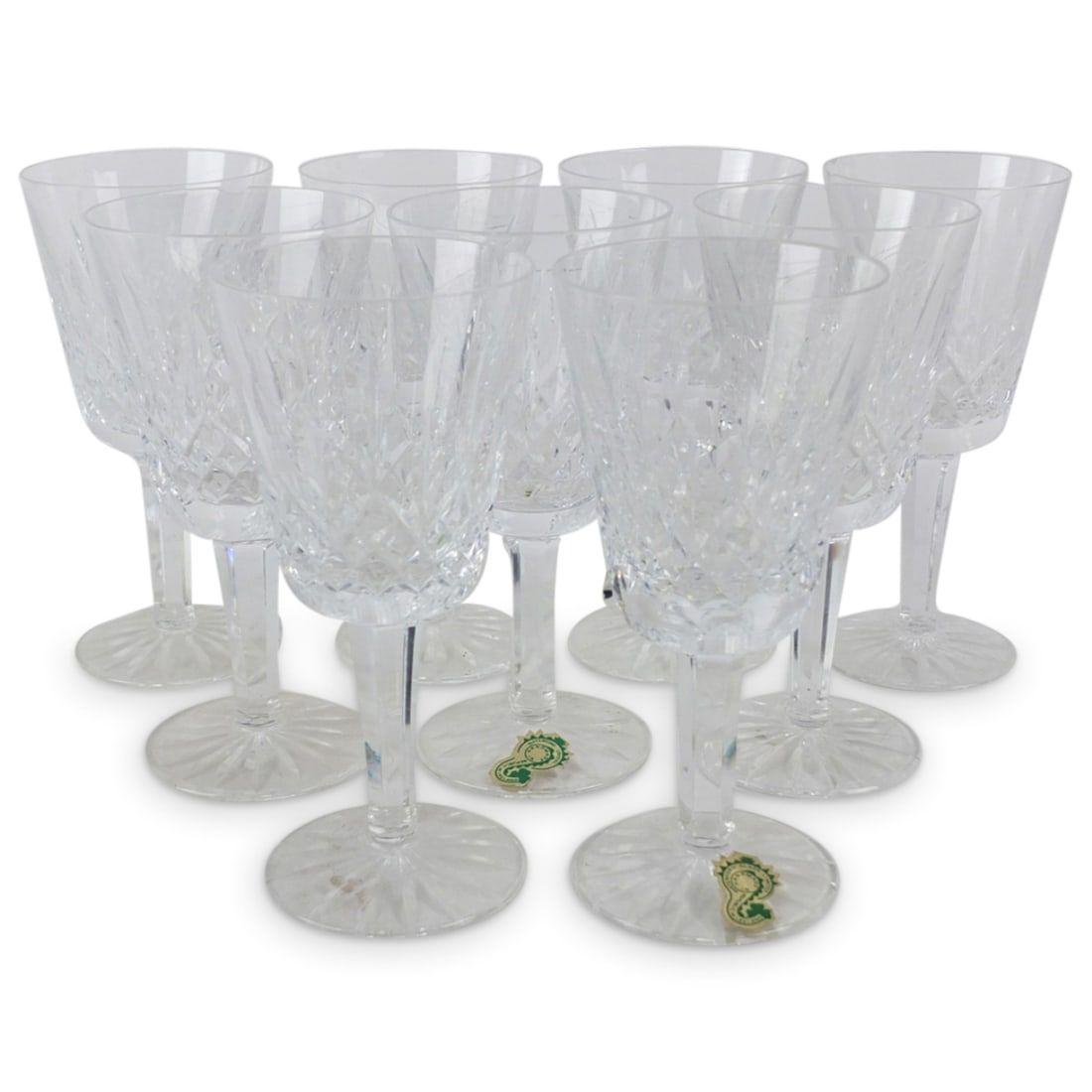 NINE WATERFORD CUT CRYSTAL WHITE