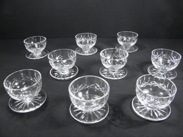Nine Waterford Irish cut crystal