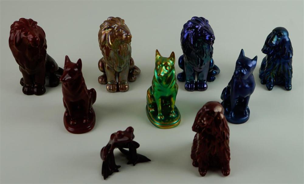 NINE ZSOLNAY PORCELAIN IRIDESCENT