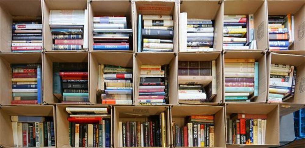 NINETEEN BOXES OF BOOKS (MOSTLY