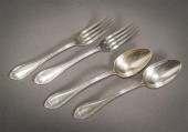 NINETEEN FRENCH SILVER FLAT TA
