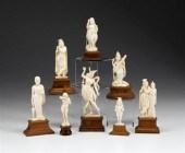 Nineteen Indian elephant ivory