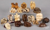 NINETEEN JAPANESE CARVED BONE