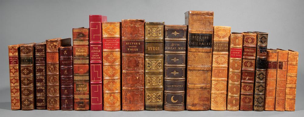NINETEEN MODERN & ANTIQUE LEATHER