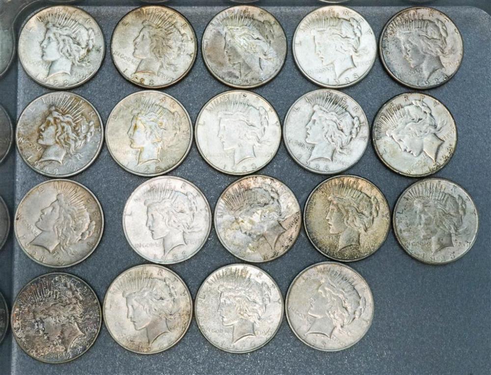 NINETEEN PEACE-TYPE SILVER