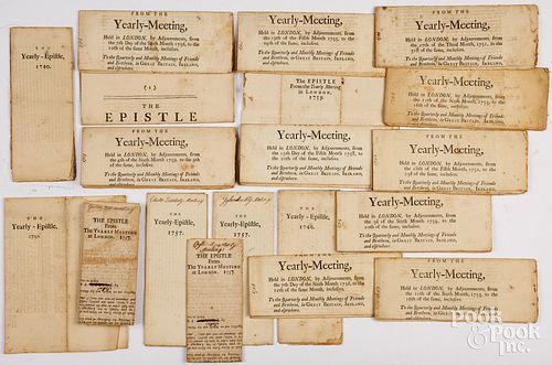 NINETEEN QUAKER YEARLY PRINTED