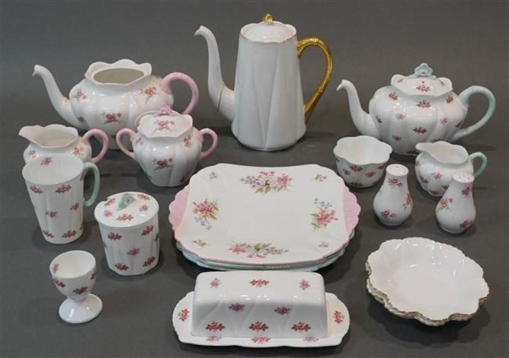 NINETEEN SHELLEY PORCELAIN TABLE