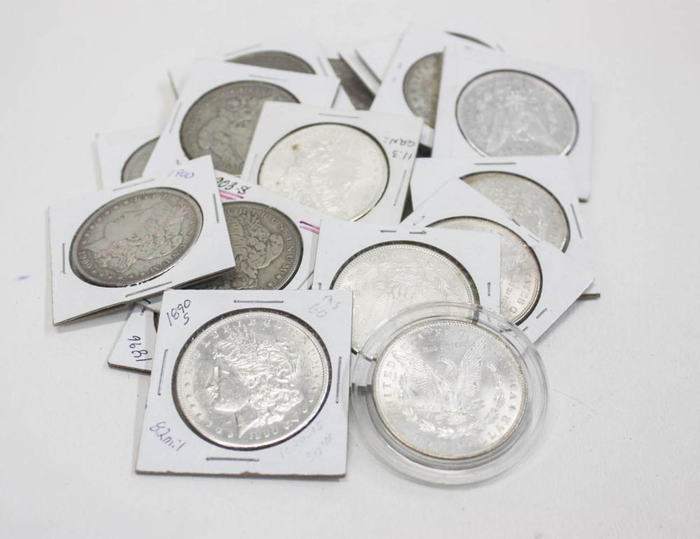 NINETEEN U.S. SILVER MORGAN