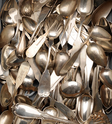 Ninety-Seven Coin Silver Spoons