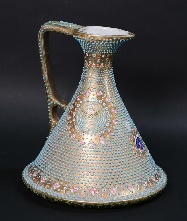 NIPPON GILT & BEADED ENAMEL